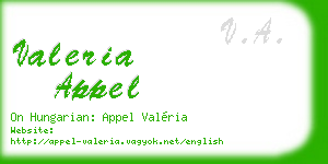 valeria appel business card